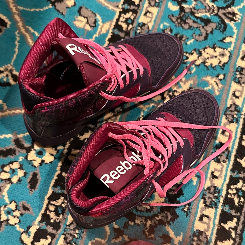 Reebok Women Dance Urtempo Mid 7.5 Purple Pink Studio Aerobics Sneakers